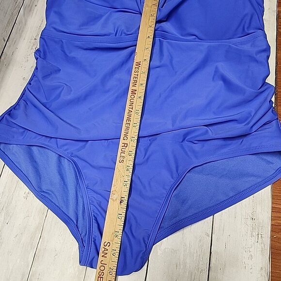 NWT Catalina One piece Blue Bathing Suit Twistfront Women's SZ 3X - Picture 6 of 12